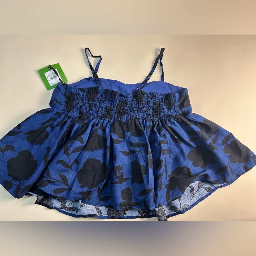 Kate Spade Blue and Black Floral Blouse - Picture 8 of 9